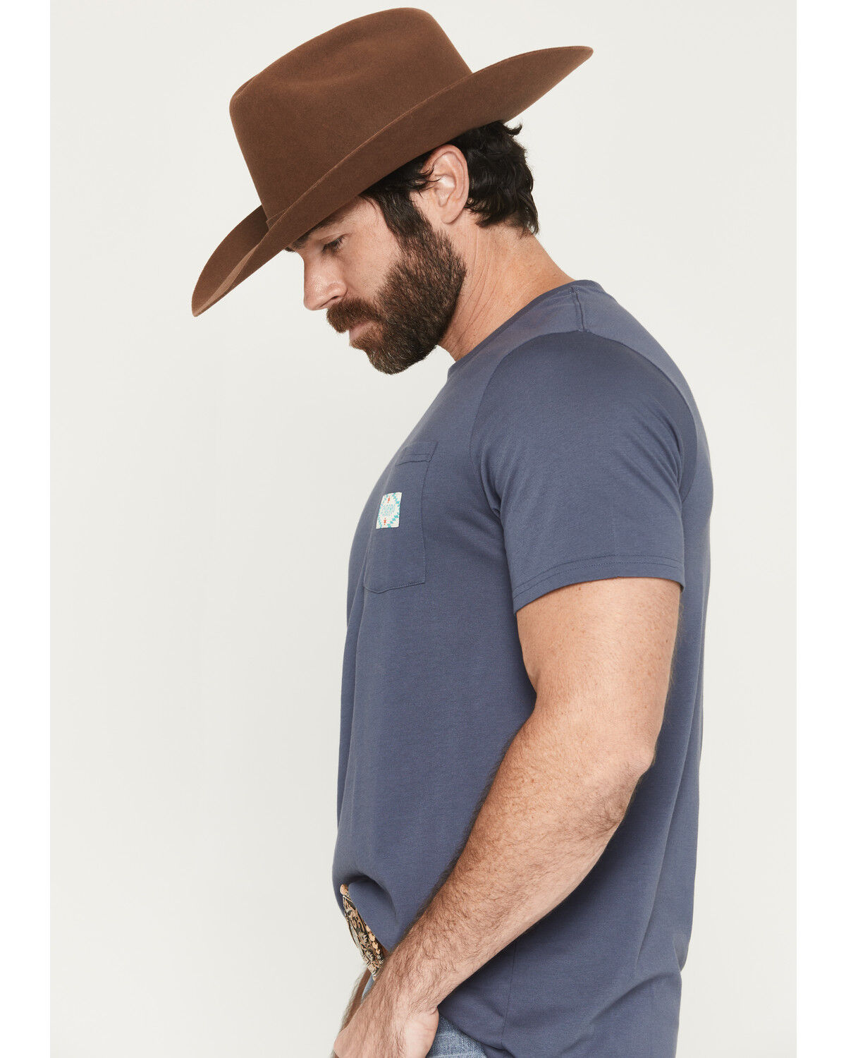 Image #2 - Sendero Provisions Men's Logo Short Sleeve Pocket T-Shirt, Navy, hi-res