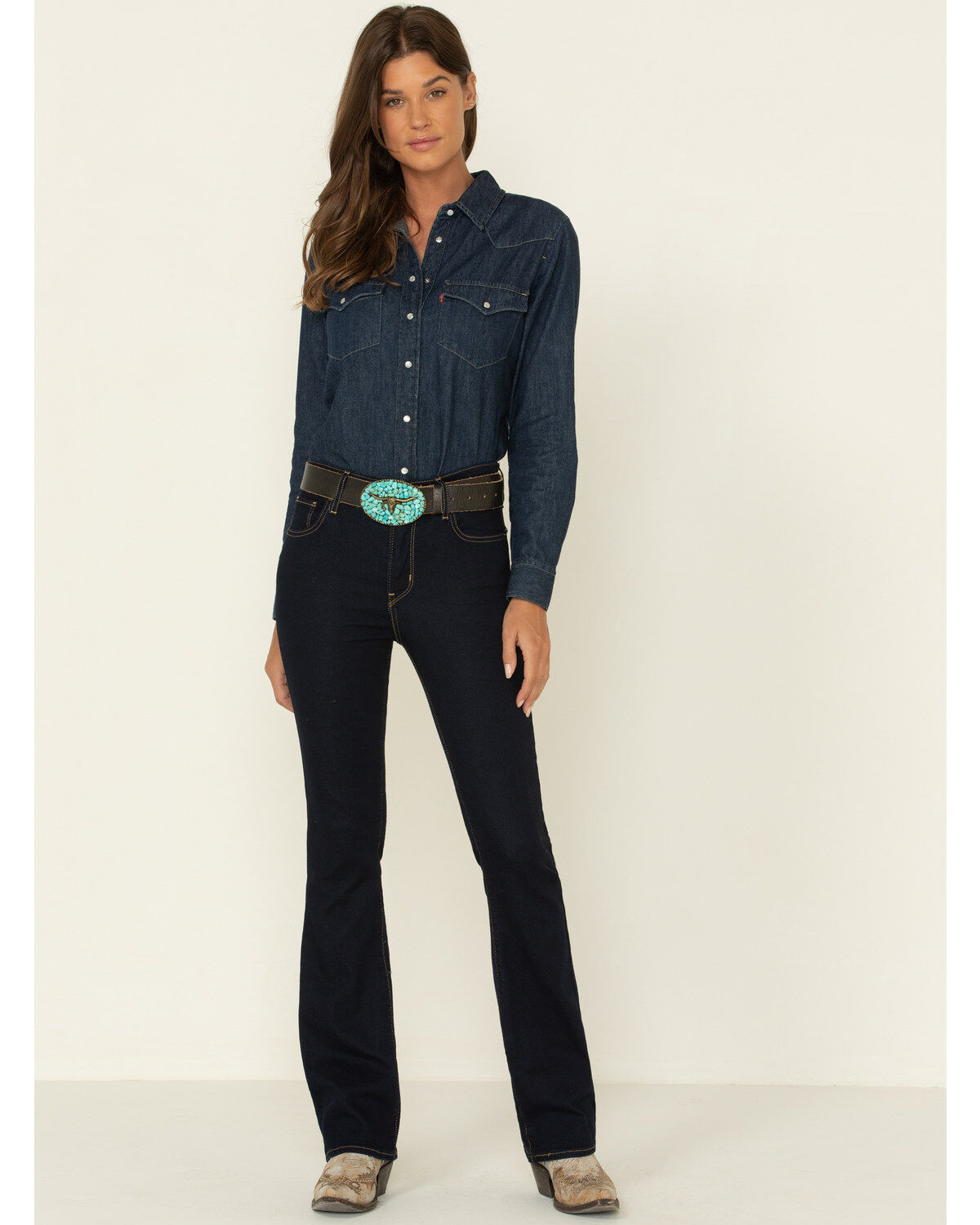 Levi's Women's Dark Horse High Rise 725 Bootcut Jeans, Blue, hi-res