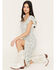 Image #1 - Idyllwind Women's Bethany Floral Print Short Sleeve Midi Dress, Cream, hi-res