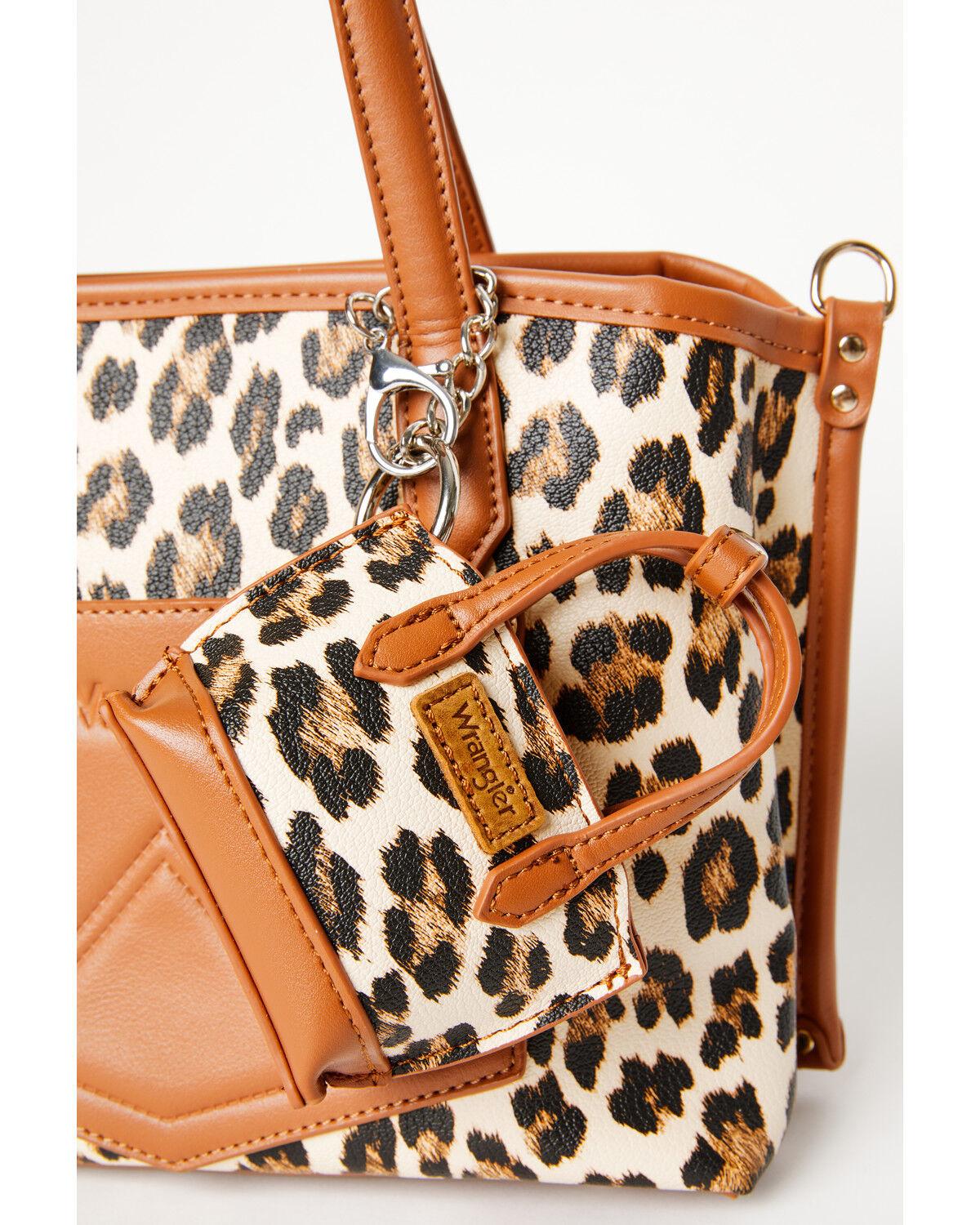 Image #2 - Wrangler X Boot Barn Leopard Print Mini Handbag Charm, Leopard, hi-res
