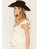 Image #4 - Cleo + Wolf Women's Flutter Solid Sleeveless Shirt, Ivory, hi-res