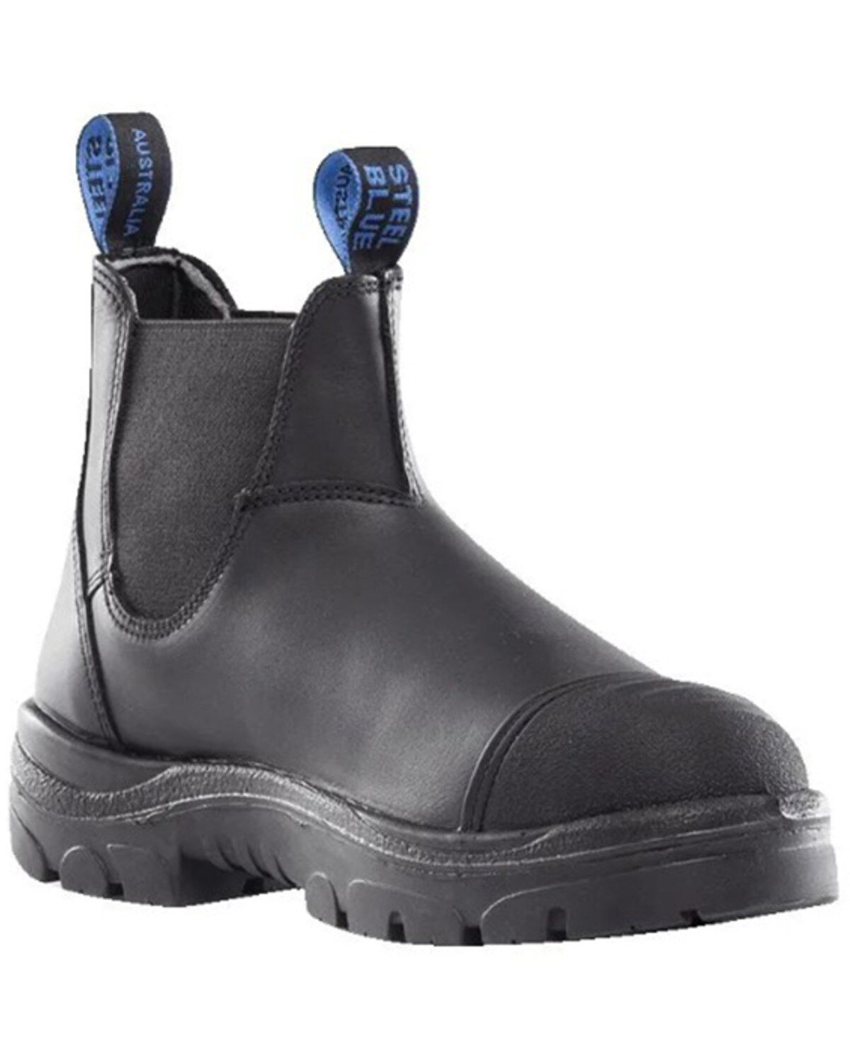 Steel Blue Men's Hobart Scuff Work Boots - Steel Toe, Black, hi-res