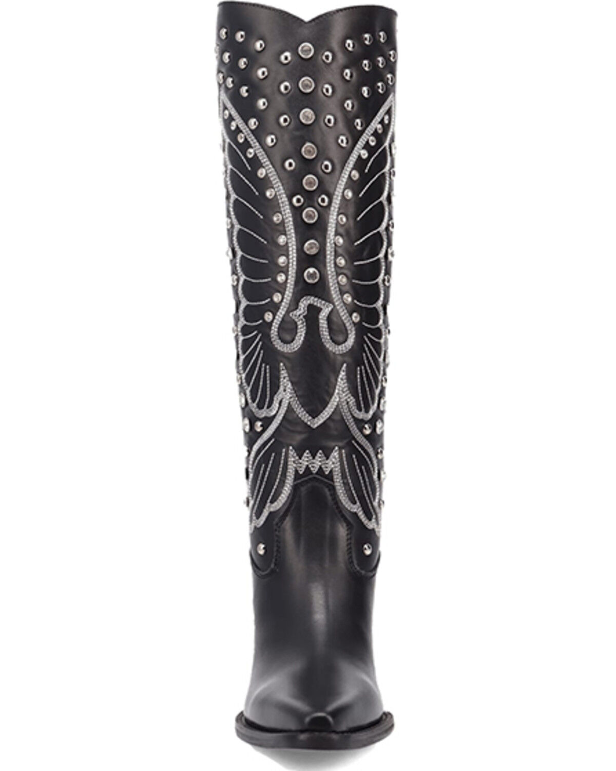 Image #6 - Dingo Women's Diamonds Forever Tall Western Boots - Round Toe, Black, hi-res
