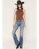 Image #1 - 7 For All Mankind Women's Faded Echo Medium Wash Mid Rise Dojo Trouser Stretch Denim Jeans, Medium Wash, hi-res