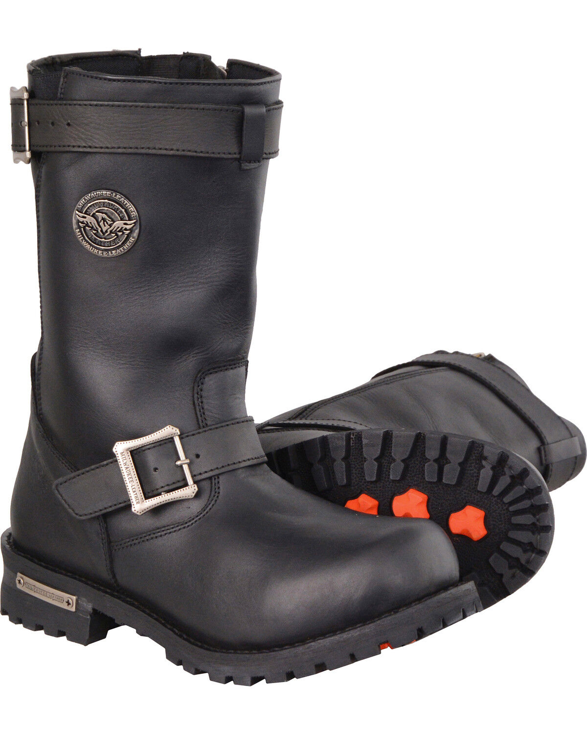 Image #1 - Milwaukee Leather Men's 11" Classic Engineer Boots - Wide, Black, hi-res