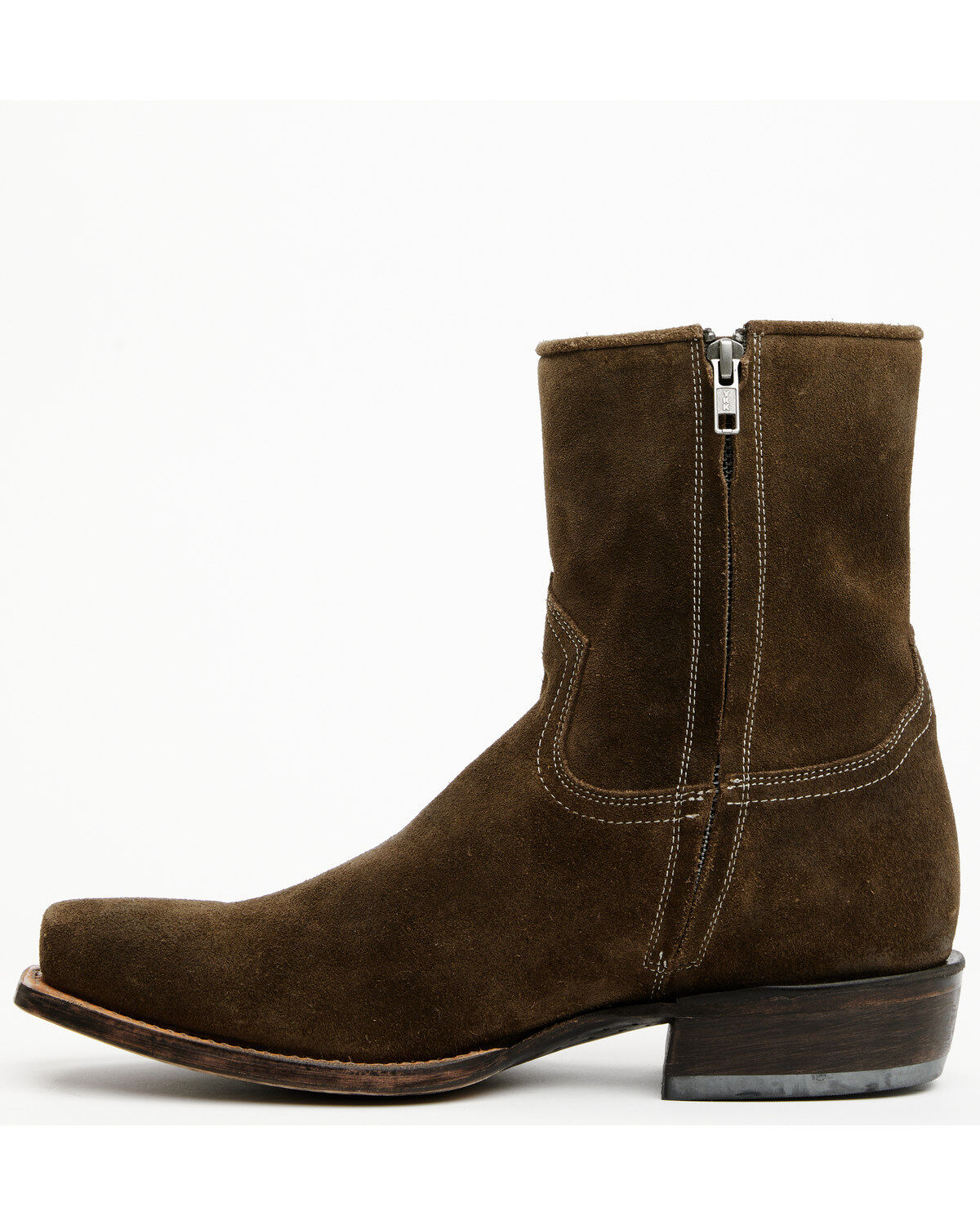 Image #3 - Moonshine Spirit&reg; Men's Pancho 8" Roughout Western Boots - Square Toe, Dark Brown, hi-res