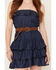 Image #3 - Boom Boom Jeans Women's Strapless Denim Mini Dress, Dark Wash, hi-res