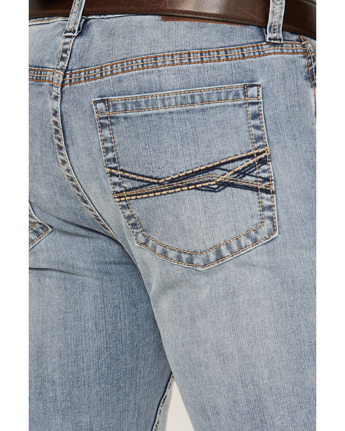 Image #4 - RANK 45&reg; Men's Pistol Wash Ambush Slim Straight Performance Stretch Denim Jeans, Light Wash, hi-res