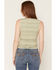 Image #4 - Cleo + Wolf Women's Lace Ruched Tank Top, Mint, hi-res