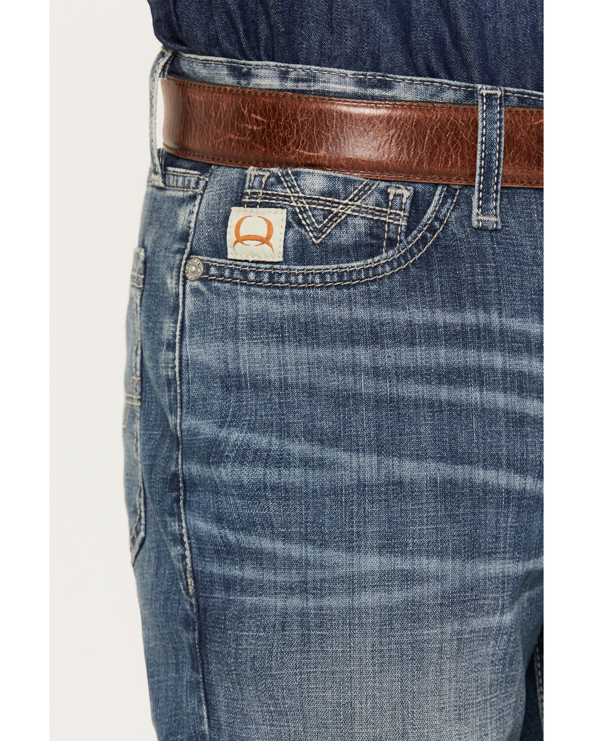 Image #2 - Cinch Men's Ian Medium Wash Slim Bootcut Stretch Denim Jeans, Medium Wash, hi-res