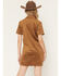 Image #4 - White Crow Women's Faux Suede Short Sleeve Snap Mini Dress, Brown, hi-res