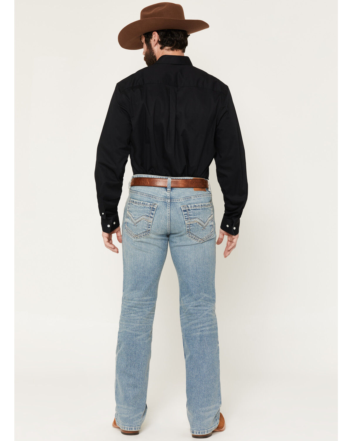 Image #3 - Moonshine Spirit&reg; Men's Maverick Medium Wash Slim Bootcut Stretch Denim Jeans, Medium Wash, hi-res