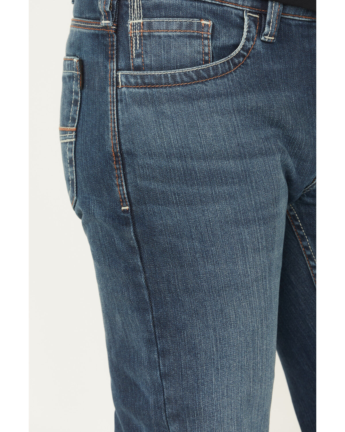 Image #2 - Cody James Men's FR Medium Wash Bozeman Slim Bootcut Stretch Denim Work Jeans, Medium Wash, hi-res