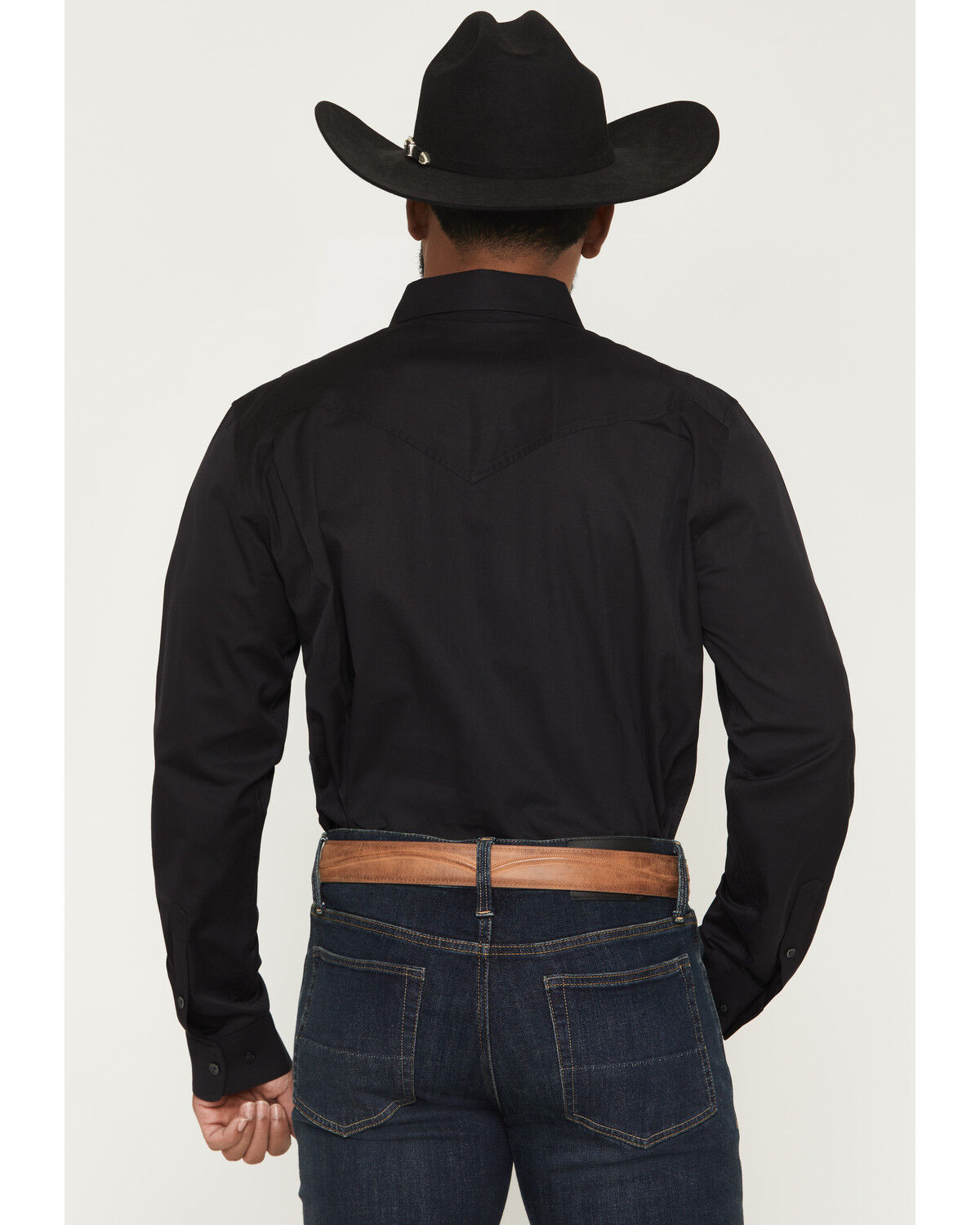 Image #4 - Cody James Black 1978&reg; Men's Lawman Solid Long Sleeve Button-Down Western Shirt, Black, hi-res