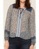 Image #3 - Idyllwind Women's Georgette Clover Long Sleeve Blouse, Light Blue, hi-res