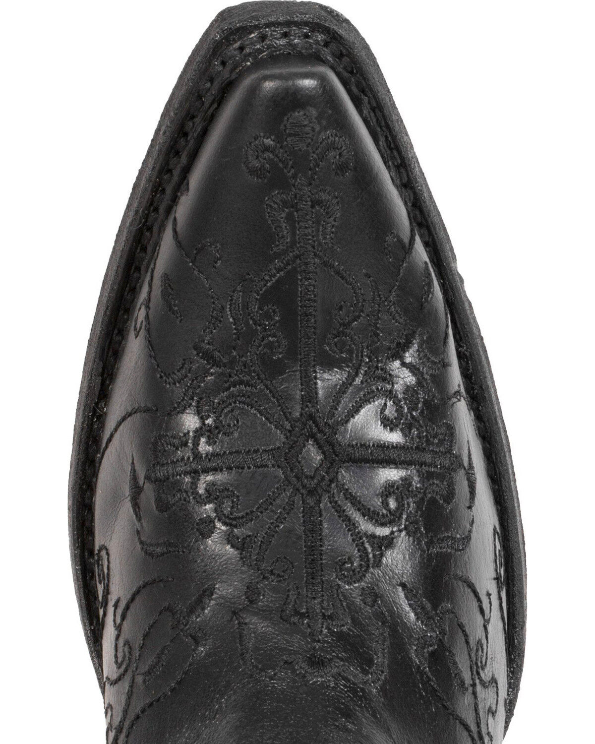 Image #5 - Circle G Women's Cross Embroidered Western Boots, Black, hi-res