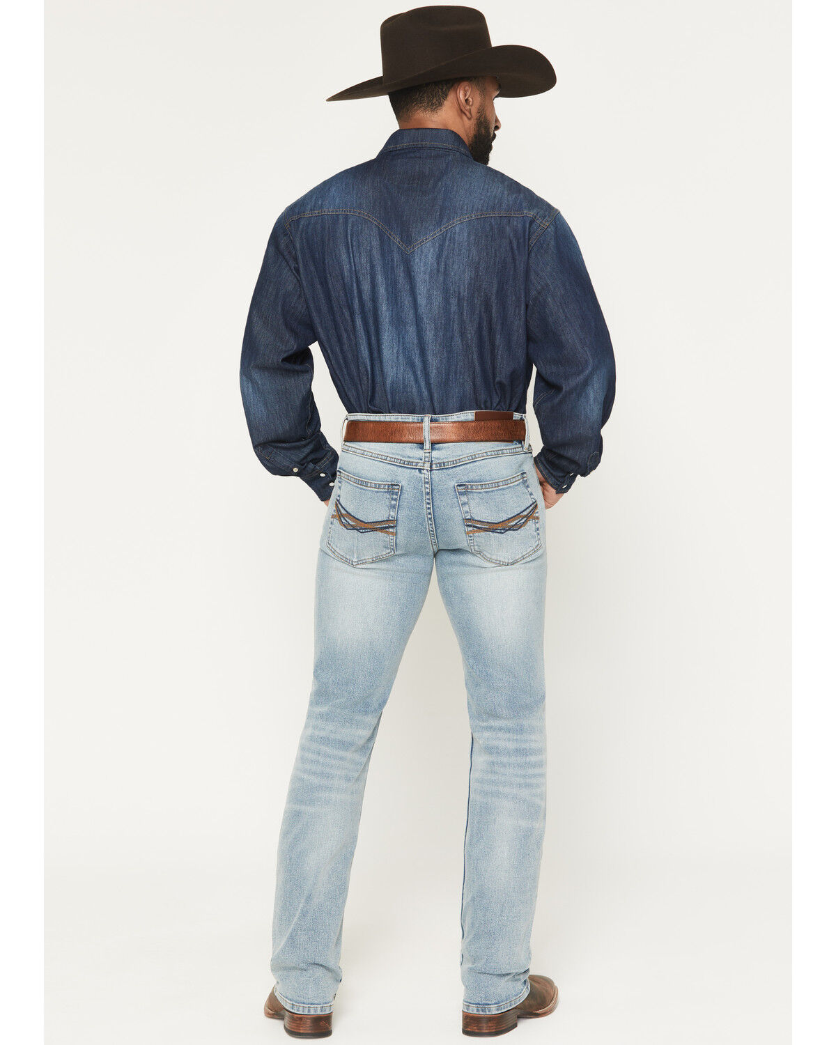 Image #3 - RANK 45&reg; Men's Rider-Flex Somerset Wash Ambush Slim Straight Performance Stretch Denim Jeans, Light Wash, hi-res