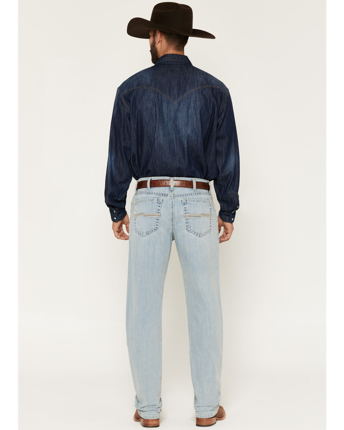 Image #3 - Cinch Men's White Label Light Wash Relaxed Straight Leg Stretch Denim Jeans, Light Wash, hi-res