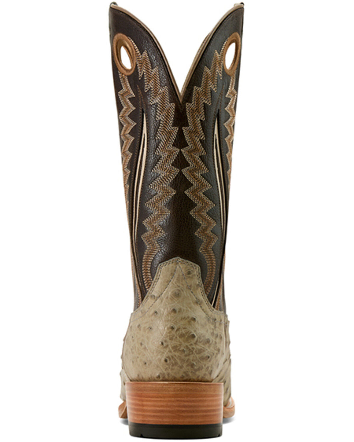 Image #3 - Ariat Men's Futurity Outlaw Exotic Ostrich Western Boots - Square Toe, Light Grey, hi-res
