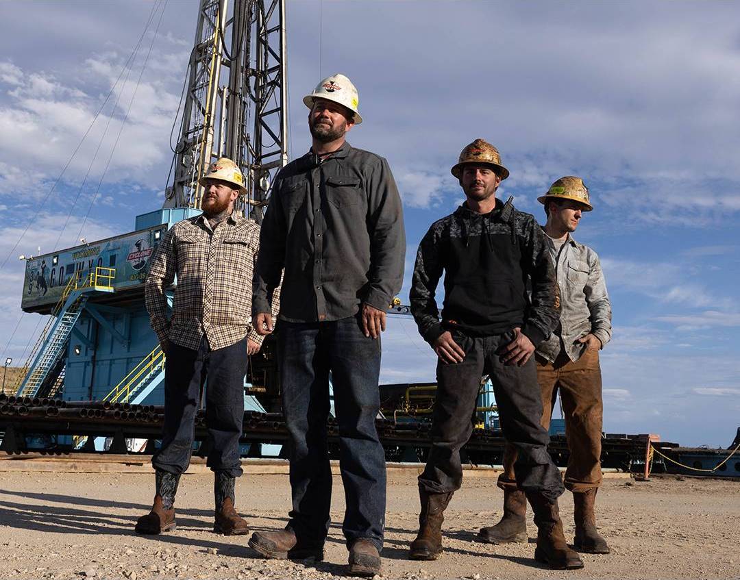 Employees in hard hats