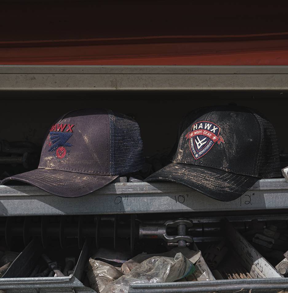 Hats on a shelf